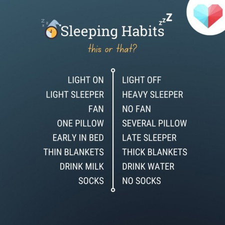 Sleeping Habits! 💤