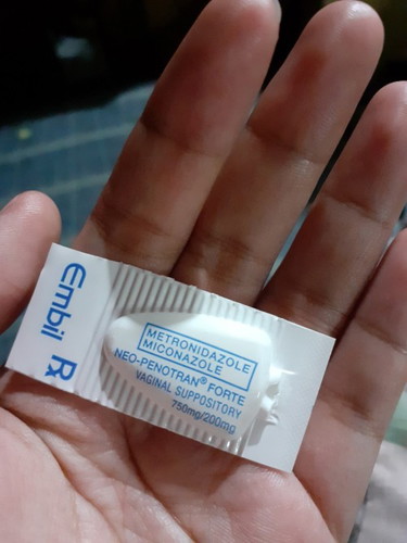 Neo-penotran forte (vaginal suppository)