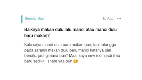 Baiknya makan dulu lalu mandi atau mandi dulu baru makan?