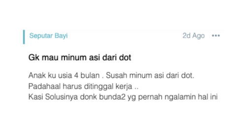 Gk mau minum asi dari dot