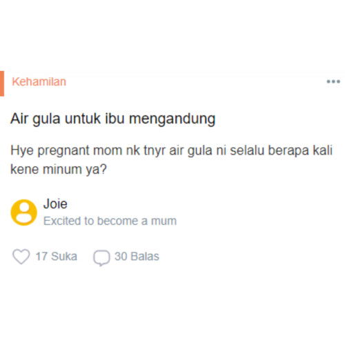 Air gula untuk ibu mengandung