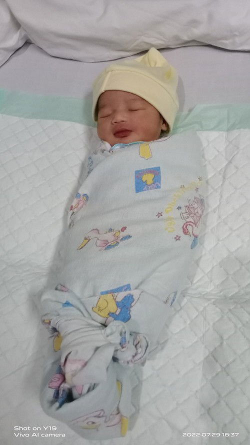 Alhamdulillah..telah lahir anak kami laki laki 28 Juli 2022..pukul 20.20 Wib..lahir secara normal