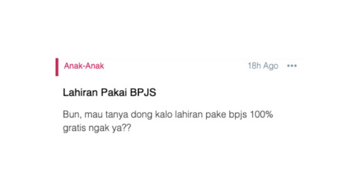 Lahiran Pakai BPJS