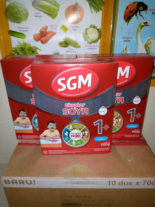 (TAKE ALL 3 Dus) SGM Eksplor SOYA 1+ Rasa Vanila 700gram