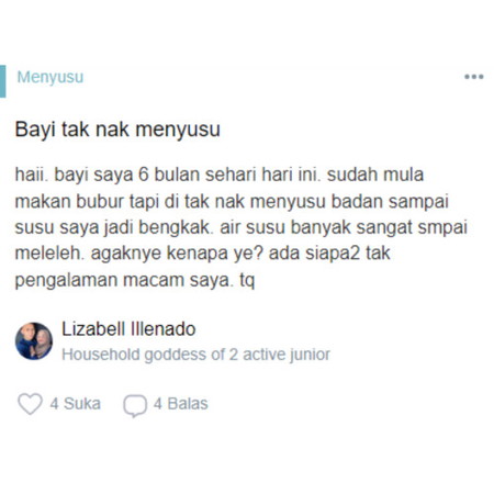 Bayi tak nak menyusu