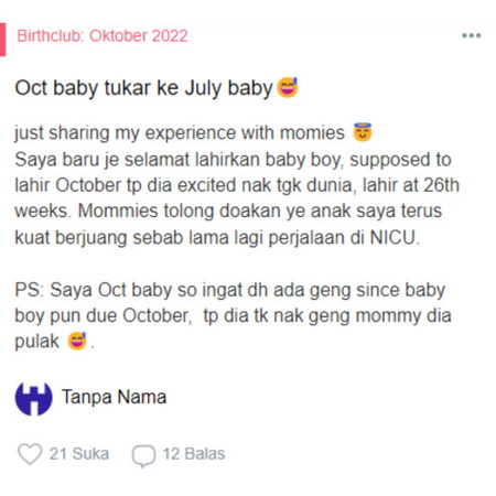Oct baby tukar ke July baby😅