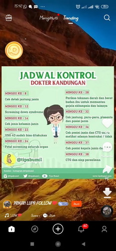 Jadwal kontrol kandungan bund