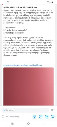 Ayaw ng nanay ng lip ko sakin