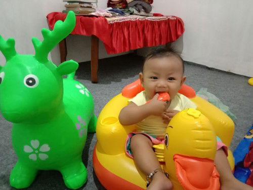 Ank saya umur 8 bulan 6 hari.
Knpa blm bis merangkak dn ddk
Tpi ud tumbuh gigi dnngoceh
Normal kah..