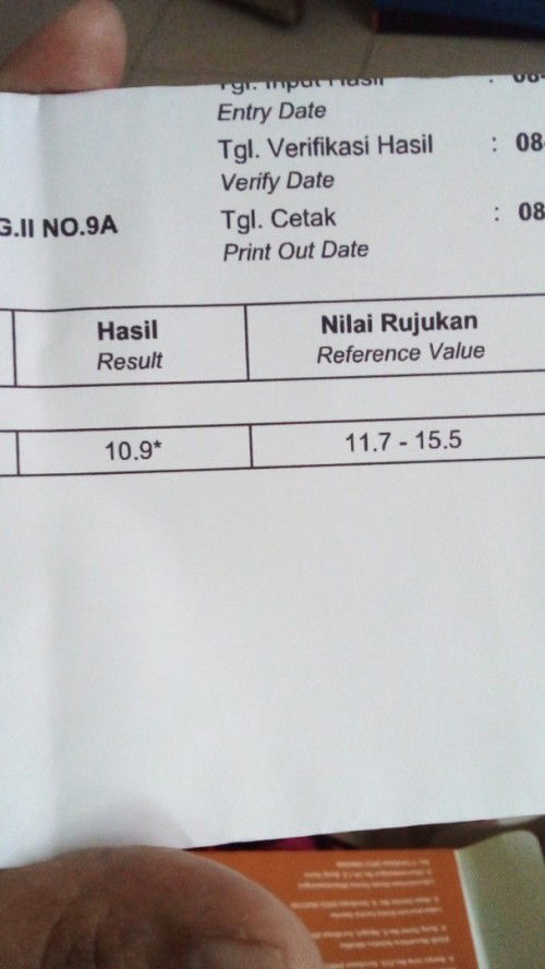 HB 10.9 usia kandungan 32week