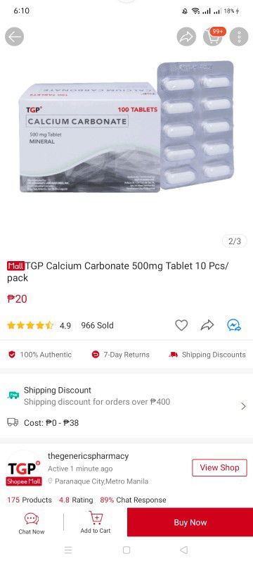TGP Calcium carbonate