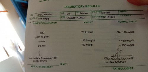 75 ogtt result