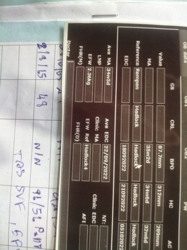 ในสมุดชมพูบอก37w กำหนดคลอด7/9/65 แต่ได้ซาวด์ดูเด็กในท้องในใบสีดำๆหลังจากที่ซาวด์บอก35w คลอด22/9/65