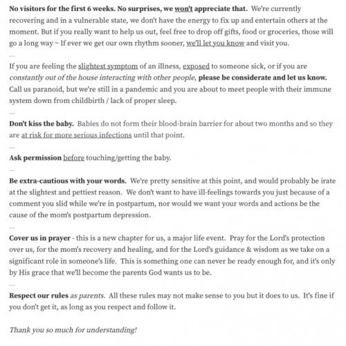 What are your Postpartum Rules?