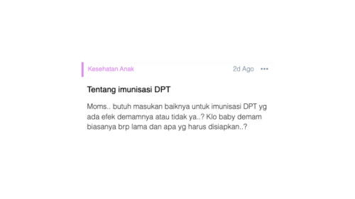 Tentang imunisasi DPT