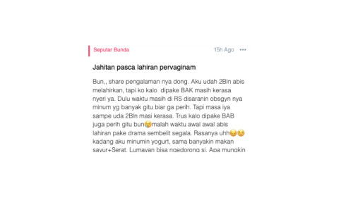 Jahitan pasca lahiran pervaginam