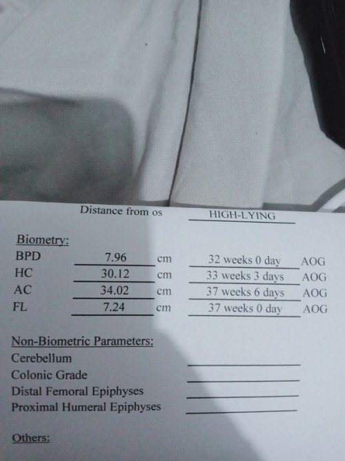 4-5 weeks behind ang HC at BDP ni baby