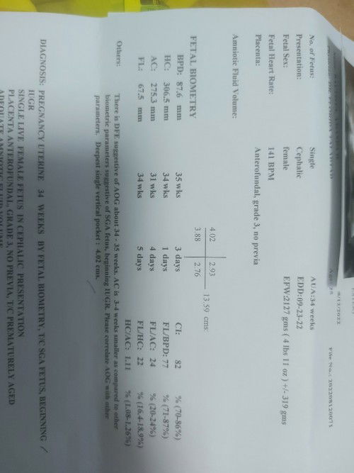 Maliit tyan ni baby or late progress