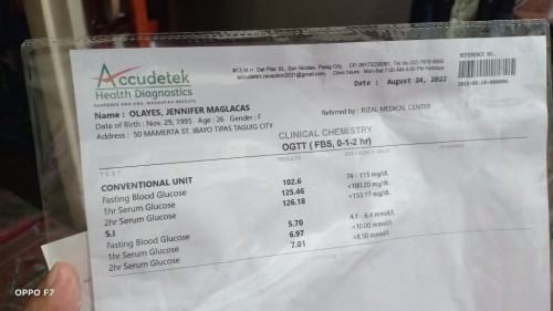 OGTT normal lang po ba lahat ng result?