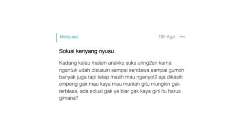 Solusi kenyang nyusu