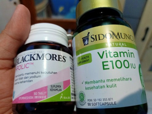 Ibun, mau tanya hamil 6 minggu minum asam Folat + vitamin E bersamaan amankah?