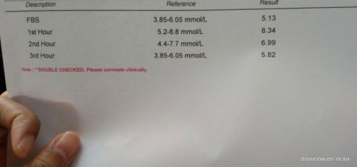 75g ogtt normal lang Po ba result??