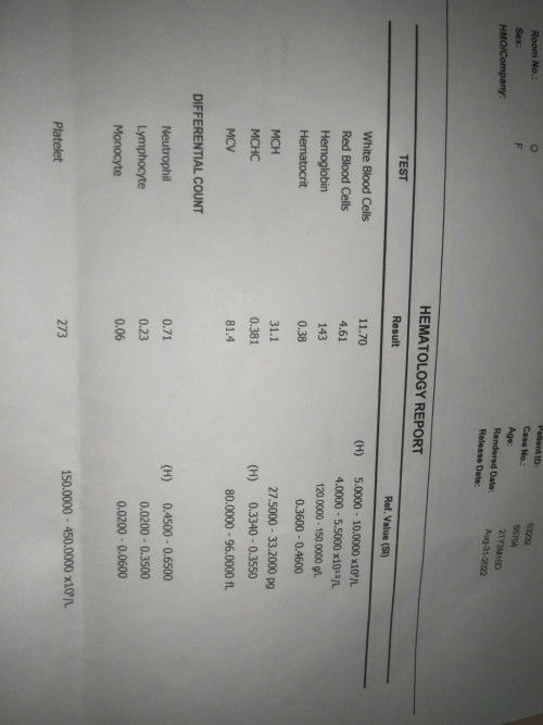 Normal lang po ba ang BLOOD TYPE B RH POSITIVE ? AT ANG IBA KO PANG RESULT?