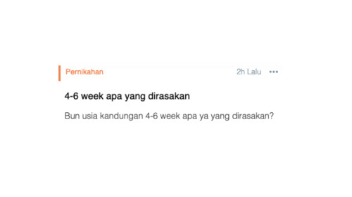 4-6 week apa yang dirasakan