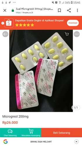 Obat microgest 200mg per tablet harga berapa di apotek