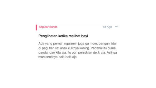 Penglihatan ketika melihat bayi