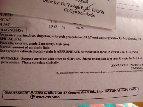 Ultrasound result