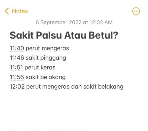 Sakit Palsu atau Betul?