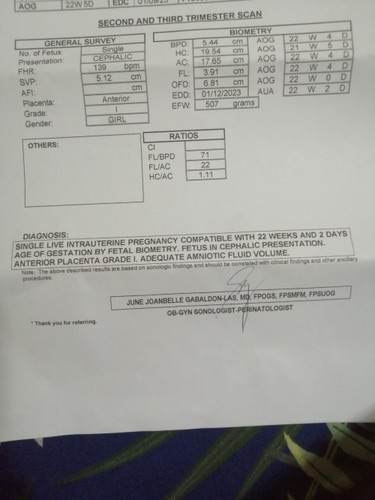 Helo po tanung Lang po. Normal Lang po ba result ng ultrasound ko?