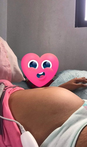 4 months pregnant baby bump