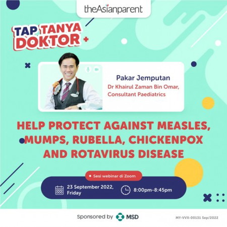 TAP TANYA DOKTOR: Help Protect against Measles, Mumps, Rubella, Chickenpox and Rotavirus Disease
