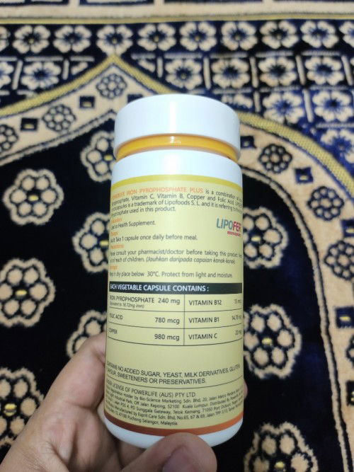 Nak tanya, boleh ka saya mengambil supplement Powerlife Iron Pyrophosphate Plus untuk tambah darah?
