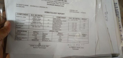 Pa check namn. If normal lang result ng CBC at Urinalysis ko Kinakabahan Kase ko 😔😔