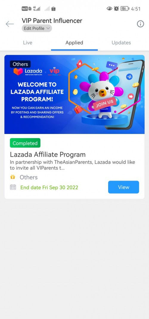 Lazada affiliate program