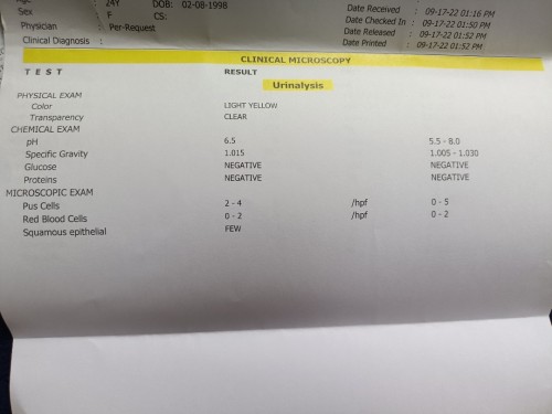 URINALYSIS