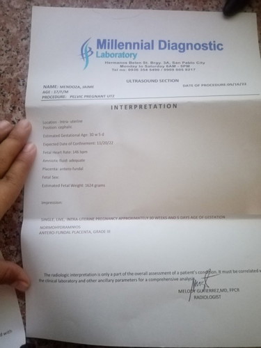 ultrasound result