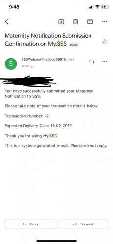 SSS maternity benefit