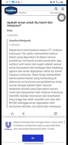 Sy beli hb lotion dikomposisi nya mengandung methylparaben dan propylparaben. Ini bnr aman/tdk ya?