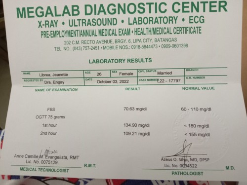 75 ogtt result