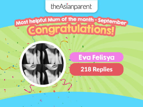 Congratulations on being the Most helpful mum of the month of September.  