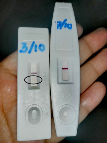 Sy period mmg dtg tiap2 bln.. Last period bln 8,bila check upt sekejap positif sekejap negatif...