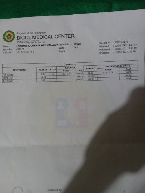 Patingin naman po ng test ko sa BLLOOD SUGAR IF NORMAL