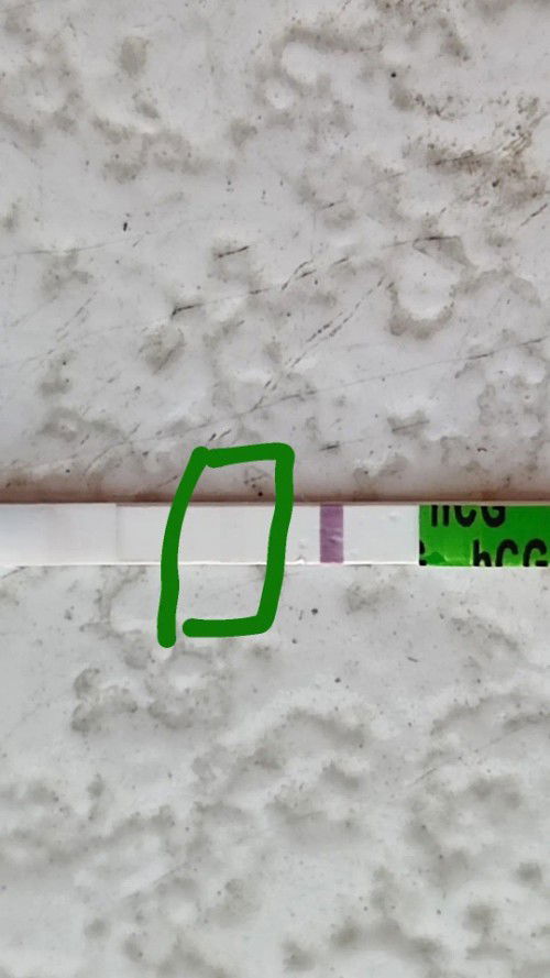 Testpack Samar hampir tidak terlihat