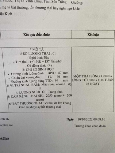 34w3d như vậy con có bé quá không ạ