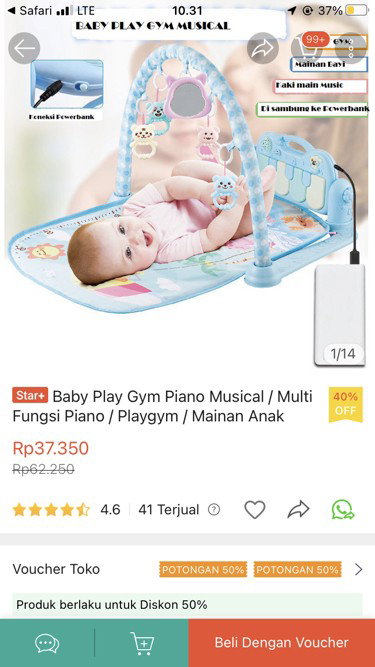 Mainan untuk bayi 2 bulan