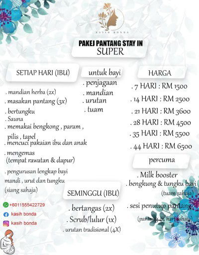 assalammualaikum kami baru buka confiment care adakah harga ini berpatutan?